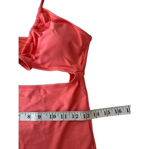 Aerie Cut Out One Piece Bathing Suit Women's Medium Pink Swimsuit Beach New - Picture 9 of 12
